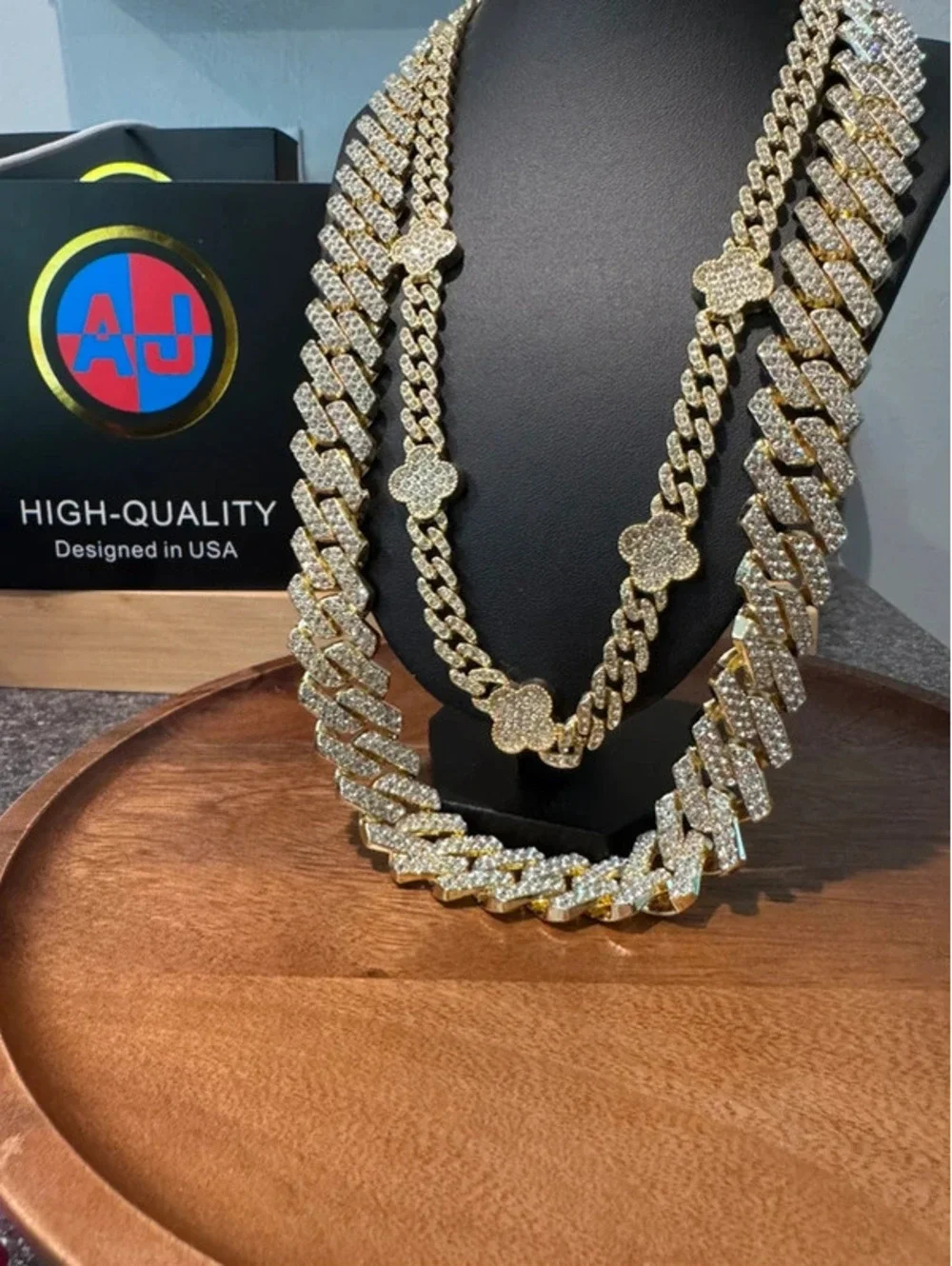 AJ high quality Cuban Chains 2pc